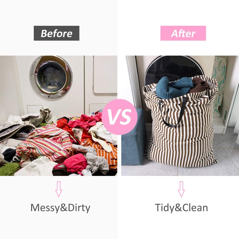 SWISSELITE Laundry Bag with Handle and Drawstring, Large Heavy Duty Laundry Bag, 28 x 40 Inches Travel Dirty Clothes Bag for Laundromat and Household - Image 5